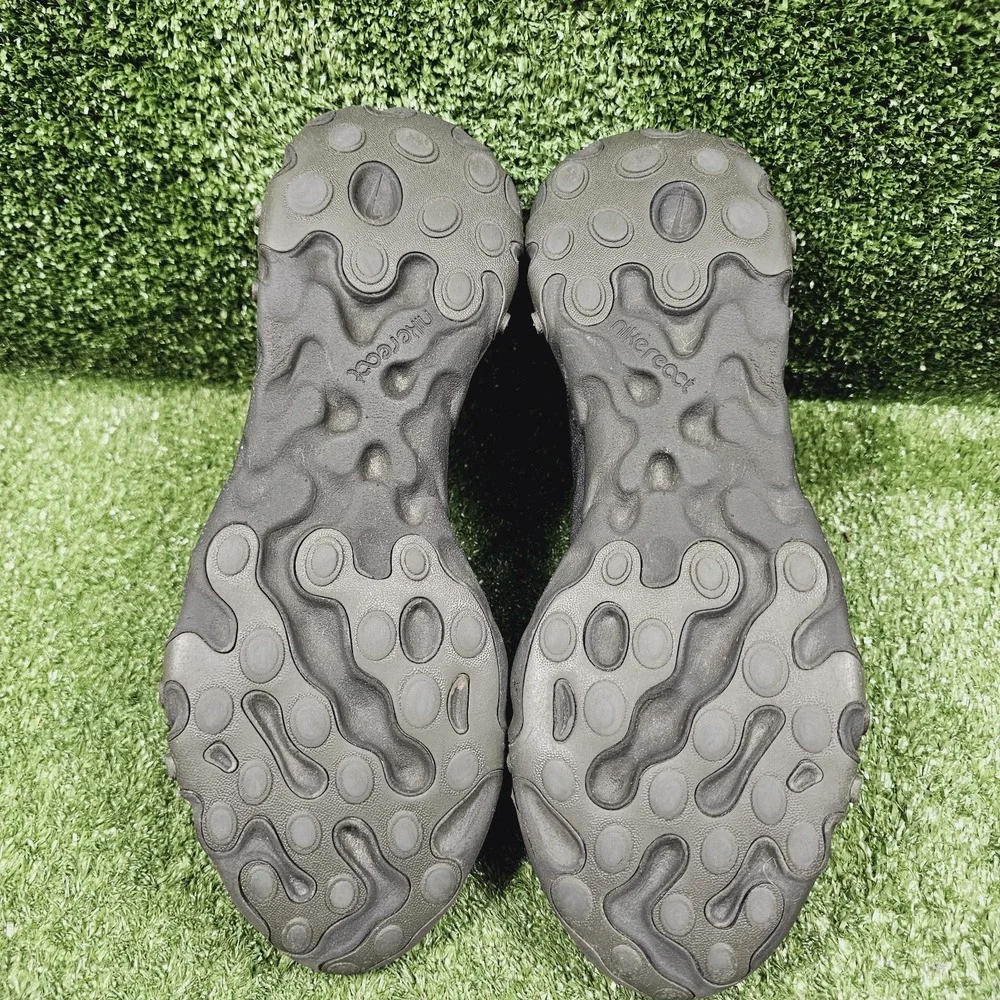 Nike React Element 55 Triple Black Athletic Sneakers BQ6166-008 Mens 12